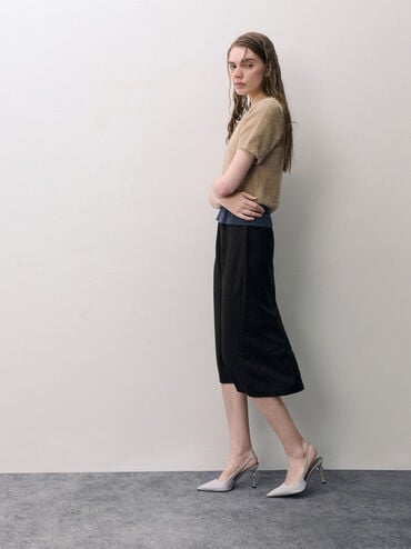 Gi&agrave;y sandals cao g&oacute;t Brantley Bow, X&aacute;m, hi-res