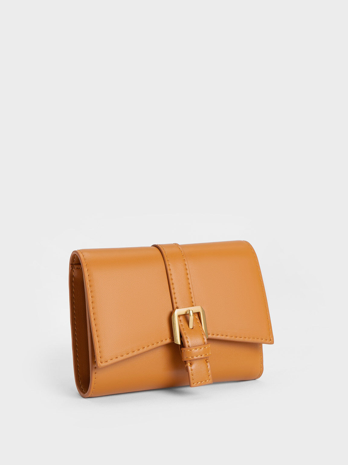 Annelise Belted Wallet, Orange, hi-res