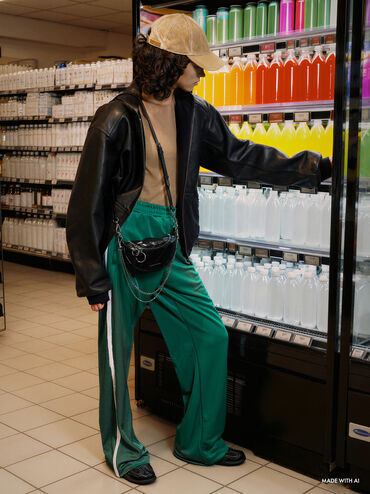 T&uacute;i đeo vai h&igrave;nh b&aacute;n nguyệt Philomena, Noir, hi-res