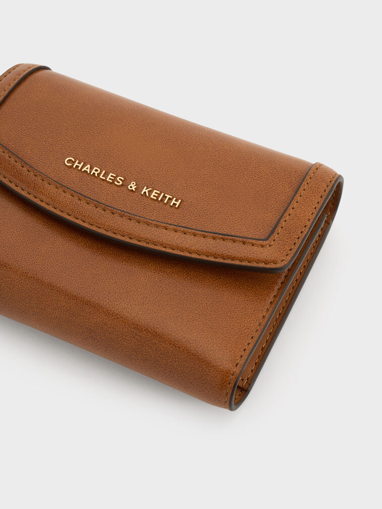 Haylen Front-Flap Small Wallet, Distressed Tan, hi-res