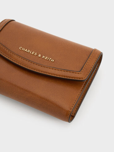 Haylen Front-Flap Small Wallet, Distressed Tan, hi-res