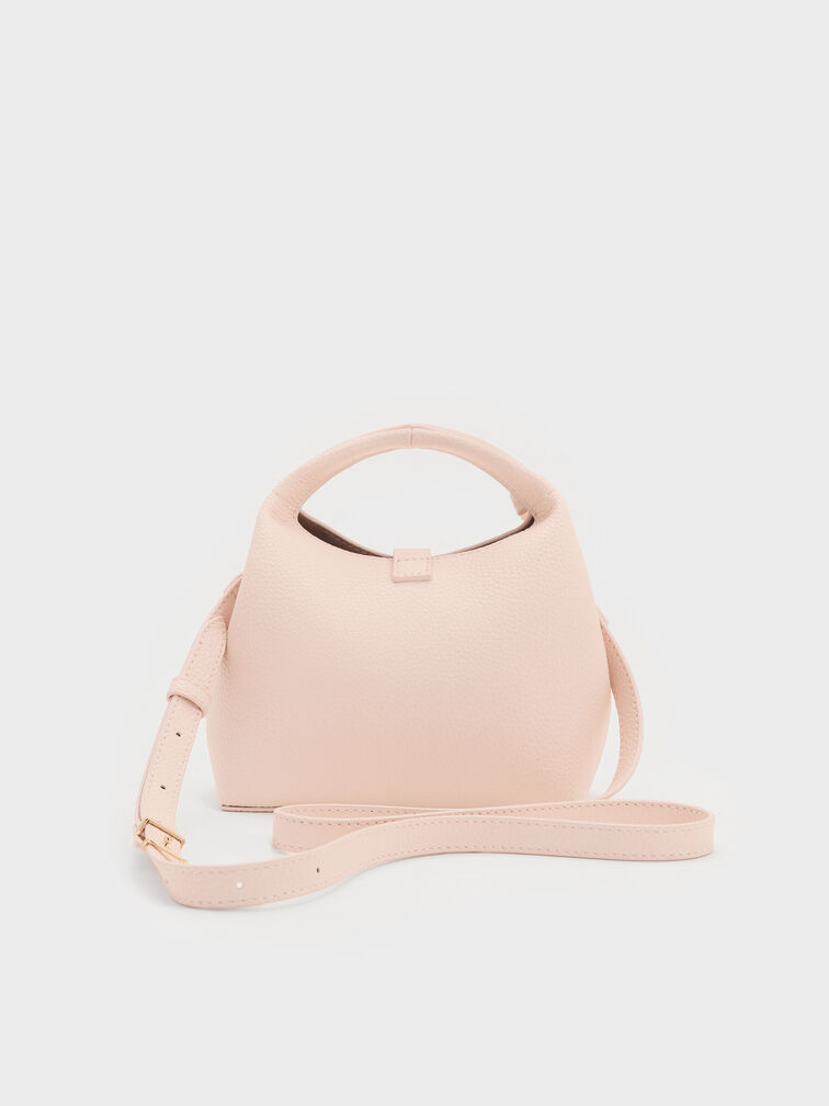 Mini Chance Turn-Lock Bucket Bag, Soft Pink, hi-res