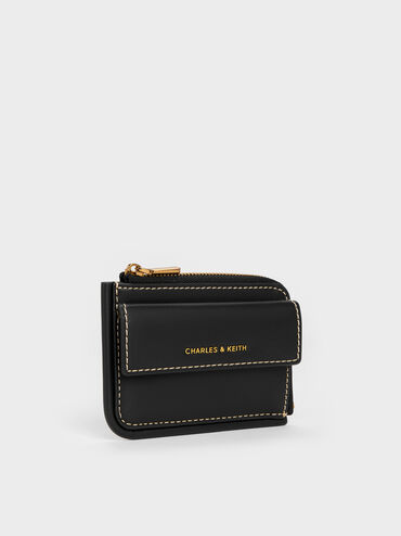 Lyla Front-Pocket Card Holder, Black, hi-res