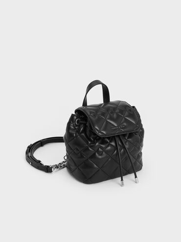Aubrielle Quilted Backpack, Noir, hi-res