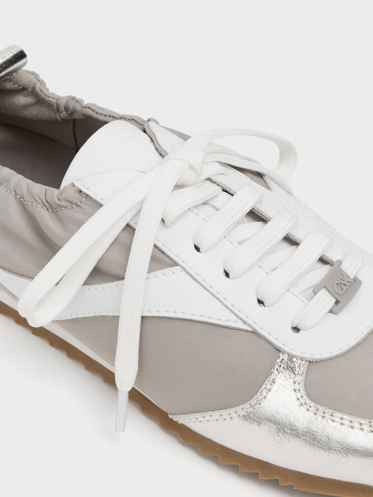 Gi&agrave;y sneakers cổ thấp Jace, Bạc, hi-res