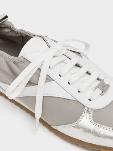 Gi&agrave;y sneakers cổ thấp Jace, Bạc, hi-res