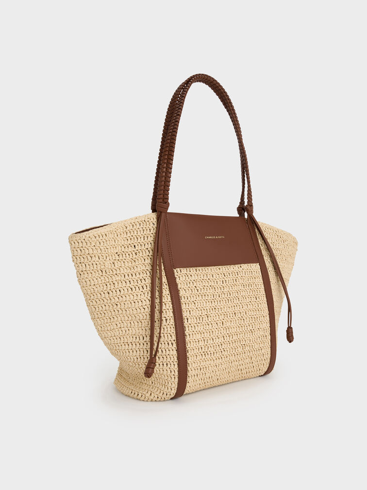 Shalia Raffia Tote Bag, Natural Raffia, hi-res