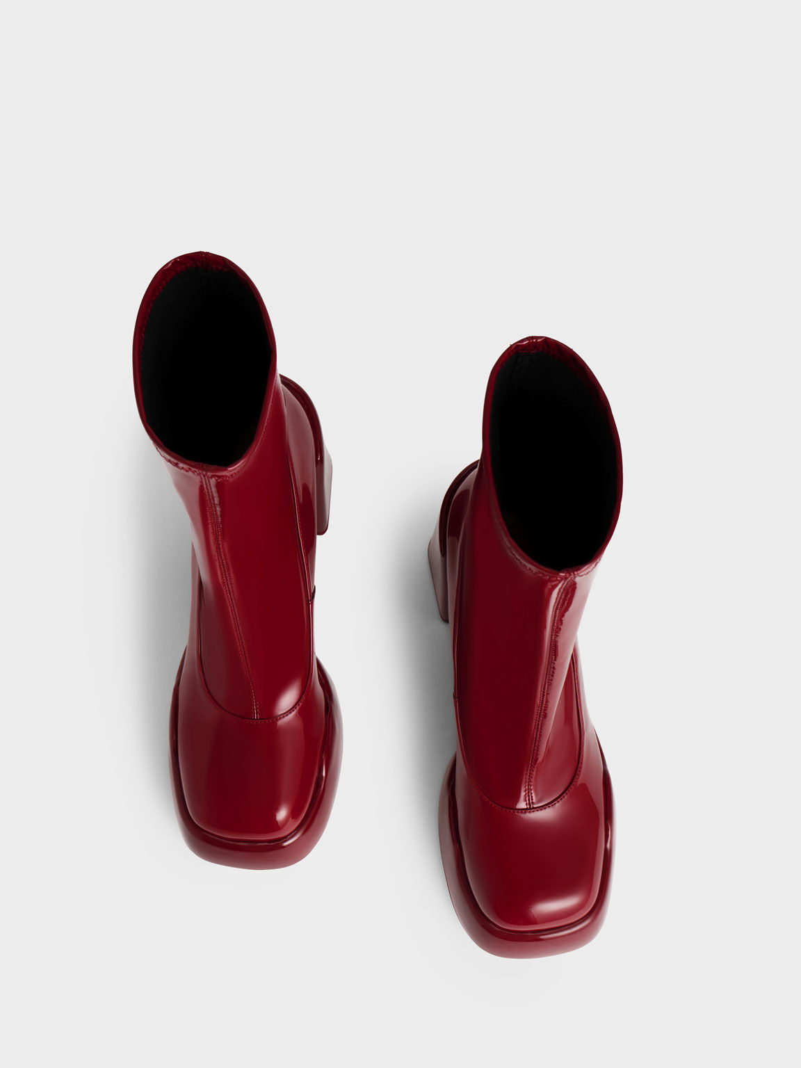 Giày boots nữ Lula Patent Block, Đỏ, hi-res