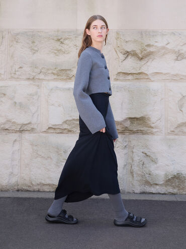 D&eacute;p quai ngang Nylon Double-Strap Sports, Đen họa tiết, hi-res