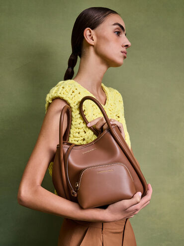 Túi tote Mini Lyla Tubular, Chocolate, hi-res