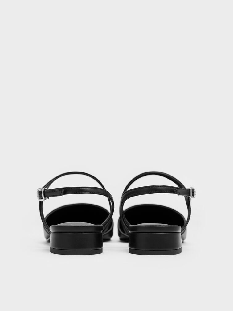 Gi&agrave;y sandals đế thấp Cordelia, Đen, hi-res
