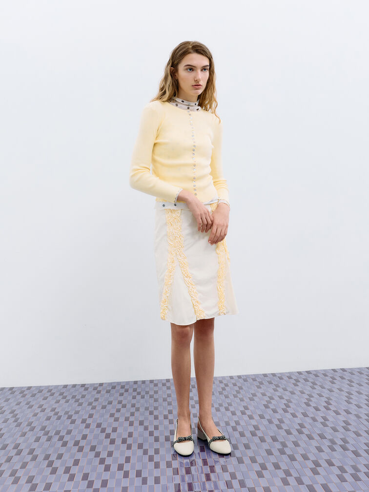 Gi&agrave;y sandals cao g&oacute;t Kaleen, Phấn, hi-res