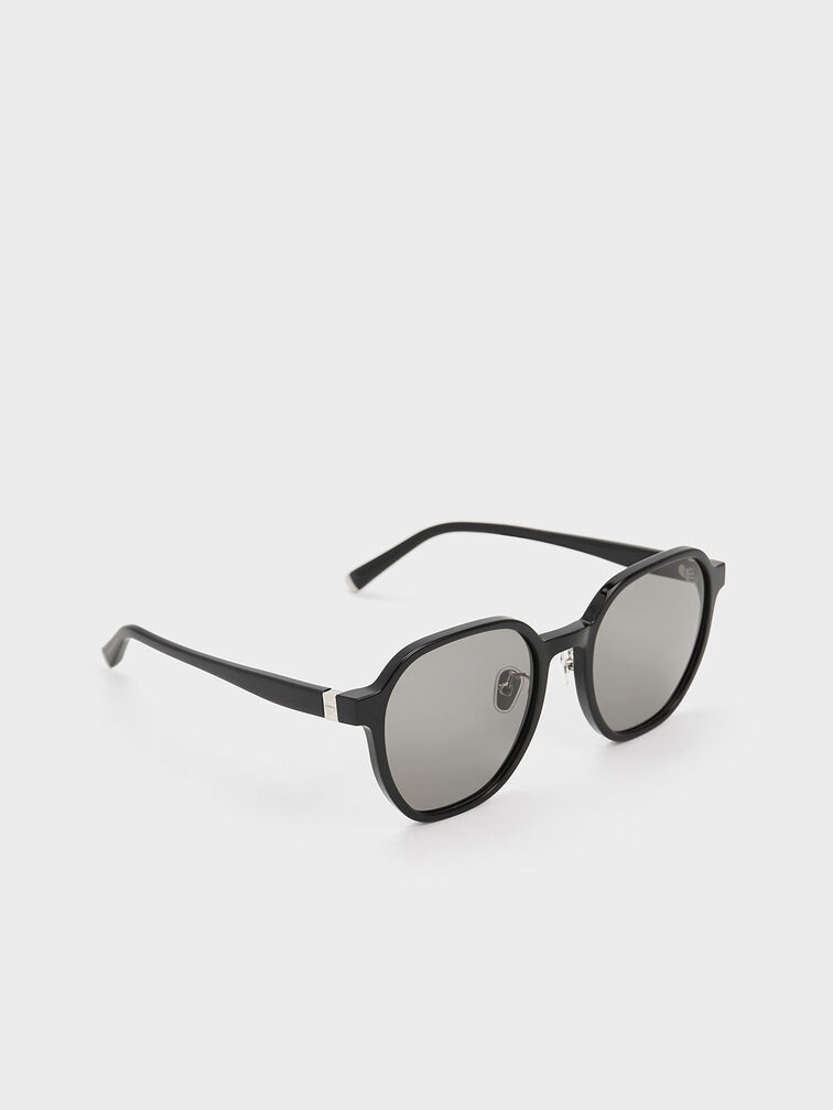 K&iacute;nh m&aacute;t gọng vu&ocirc;ng Square Recycled Acetate, Đen, hi-res