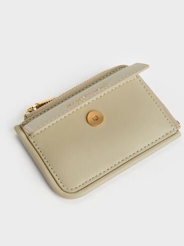 Lyla Front-Pocket Card Holder, Pale Olive, hi-res