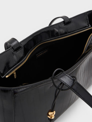 Túi tote phom chữ nhật Augustine, Đen, hi-res