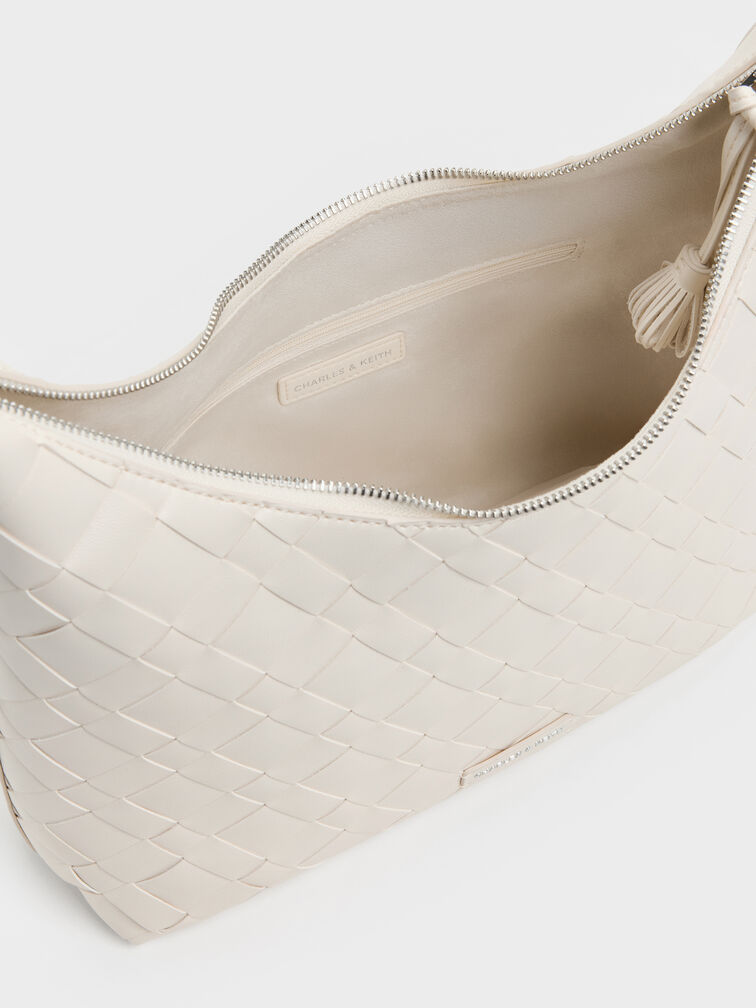 T&uacute;i đeo vai Ivette Woven Tassel, Kem, hi-res