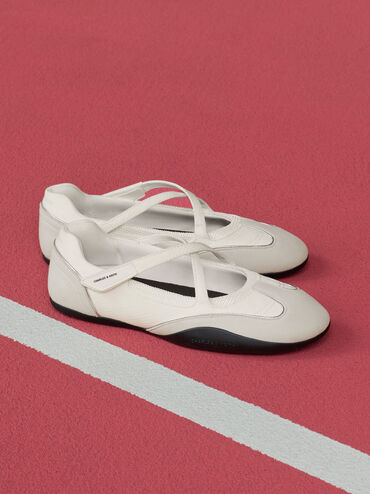 Mika Crossover Mary Jane Sneakers, White, hi-res