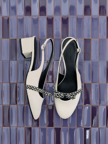 Gi&agrave;y sandals cao g&oacute;t Kaleen, Phấn, hi-res