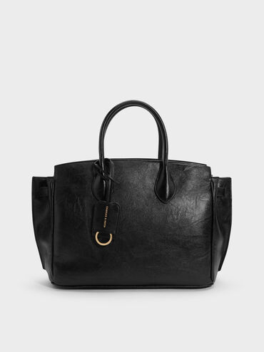 Large Ginevra Tote Bag, Black, hi-res