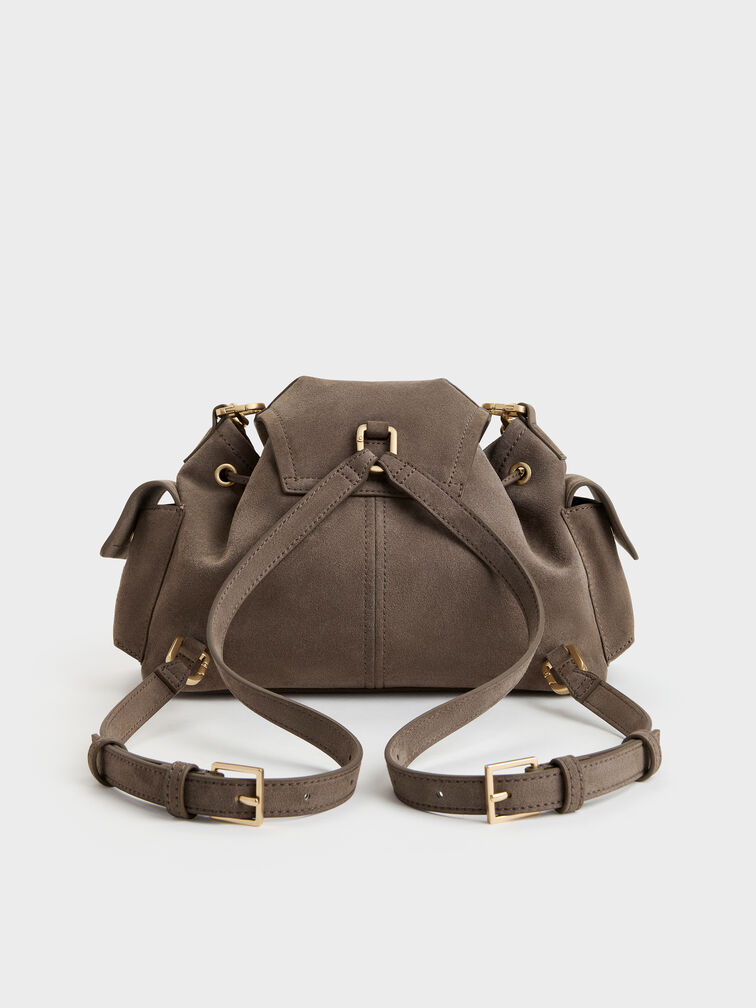 Noane Side-Pocket Bucket Bag, Stone Grey, hi-res