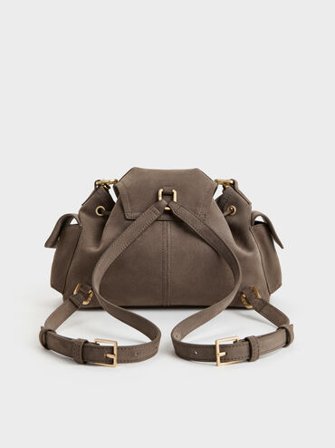 Noane Side-Pocket Bucket Bag, Stone Grey, hi-res