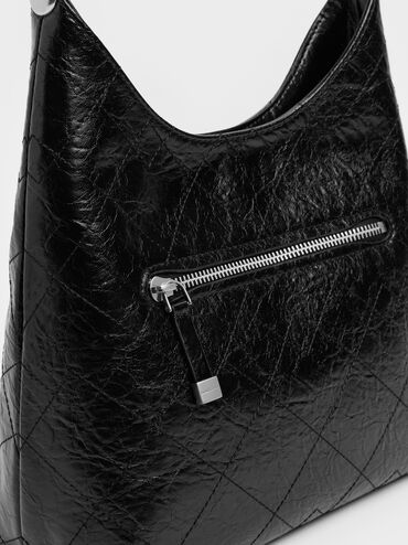 T&uacute;i đeo vai Duo Quilted Front-Pocket, Noir, hi-res