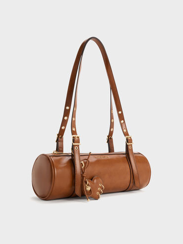 Rey Elongated Shoulder Bag, Distressed Tan, hi-res