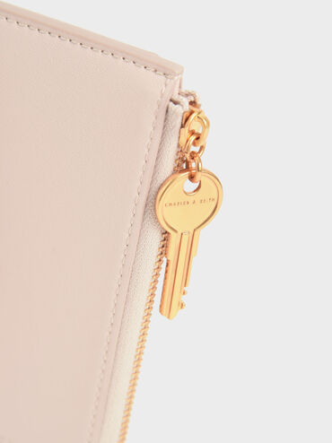Lane Key Zip-Around Wallet, Light Pink, hi-res