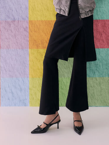Sonali Bow Slingback Pumps, Black Boxed, hi-res