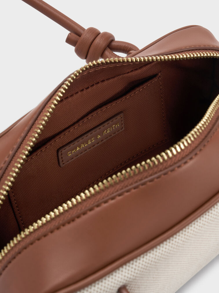 T&uacute;i x&aacute;ch Sammie Knotted Handle, Taupe Canvas, hi-res