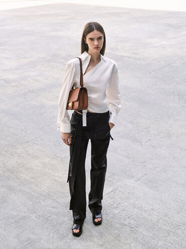 Violetta Boxy Bag, Chocolate, hi-res