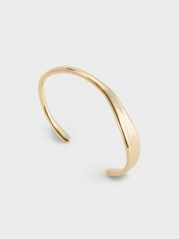 Donora Sculptural Cuff Bangle, Gold, hi-res