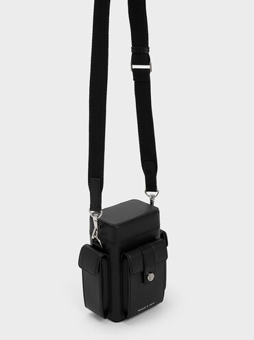 Bronte Multi-Pocket Crossbody Bag, Black, hi-res