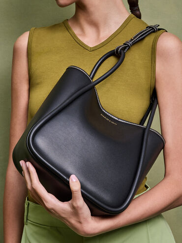 Túi tote Mini Lyla Tubular, Đen, hi-res