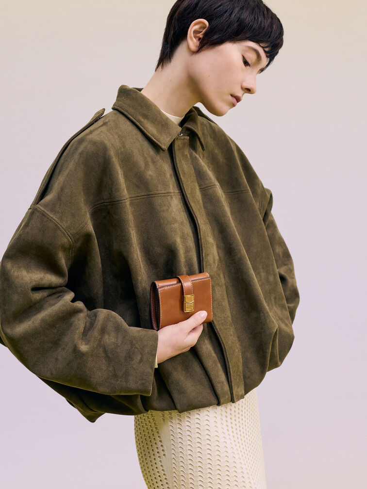 Acelynn Belted Small Wallet, Distressed Tan, hi-res