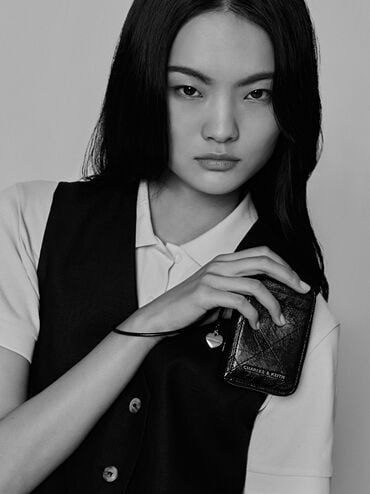 V&iacute; ngắn chần b&ocirc;ng Apfra, Đen, hi-res