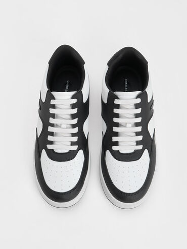 Gi&agrave;y sneakers cổ thấp Two-Tone, Đen, hi-res