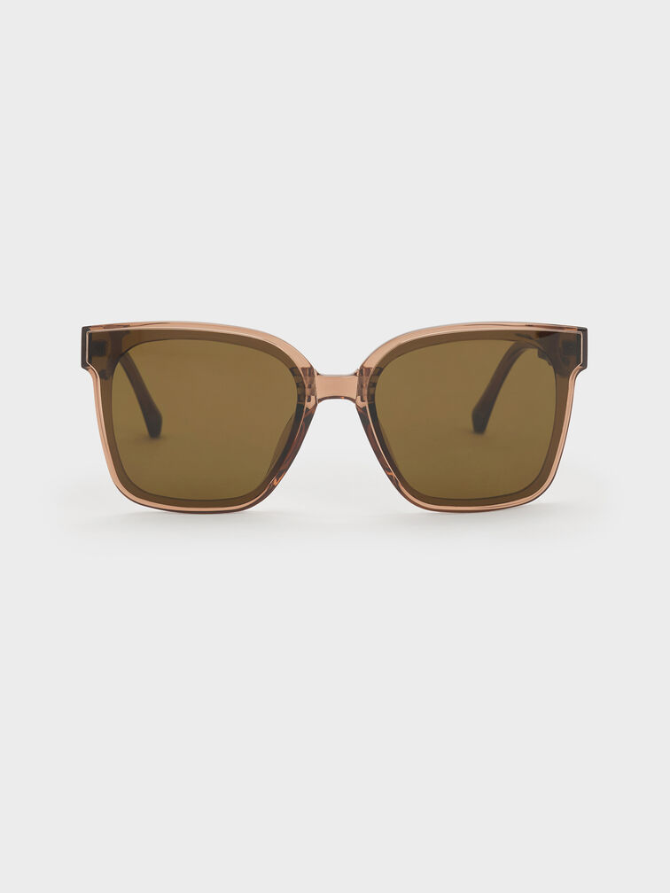 Brea Foldable Sunglasses, Chestnut Brown, hi-res
