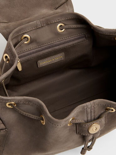 Noane Side-Pocket Bucket Bag, Stone Grey, hi-res