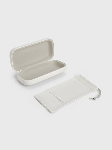 K&iacute;nh m&aacute;t gọng vu&ocirc;ng Freya Square Thick-Frame, Be, hi-res