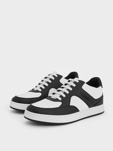 Gi&agrave;y sneakers cổ thấp Two-Tone, Đen, hi-res