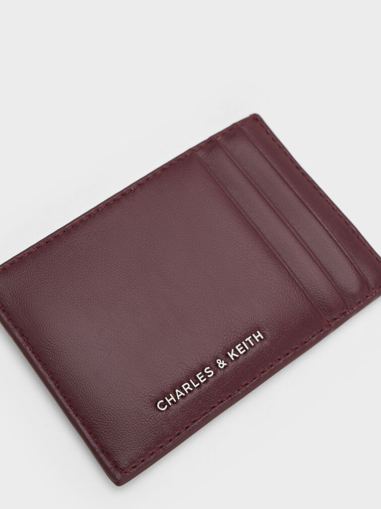 Ivette Woven Card Holder, Wineberry Red, hi-res