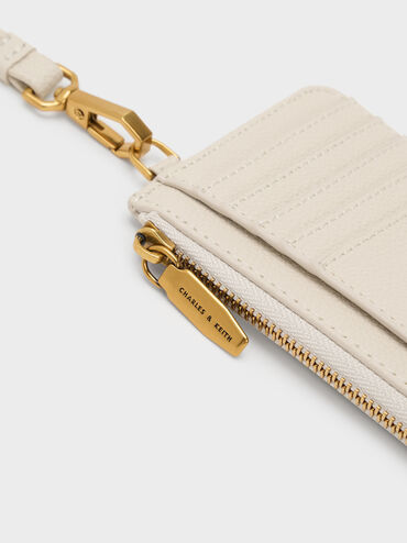 Dixie Wristlet Card Holder, Cream, hi-res