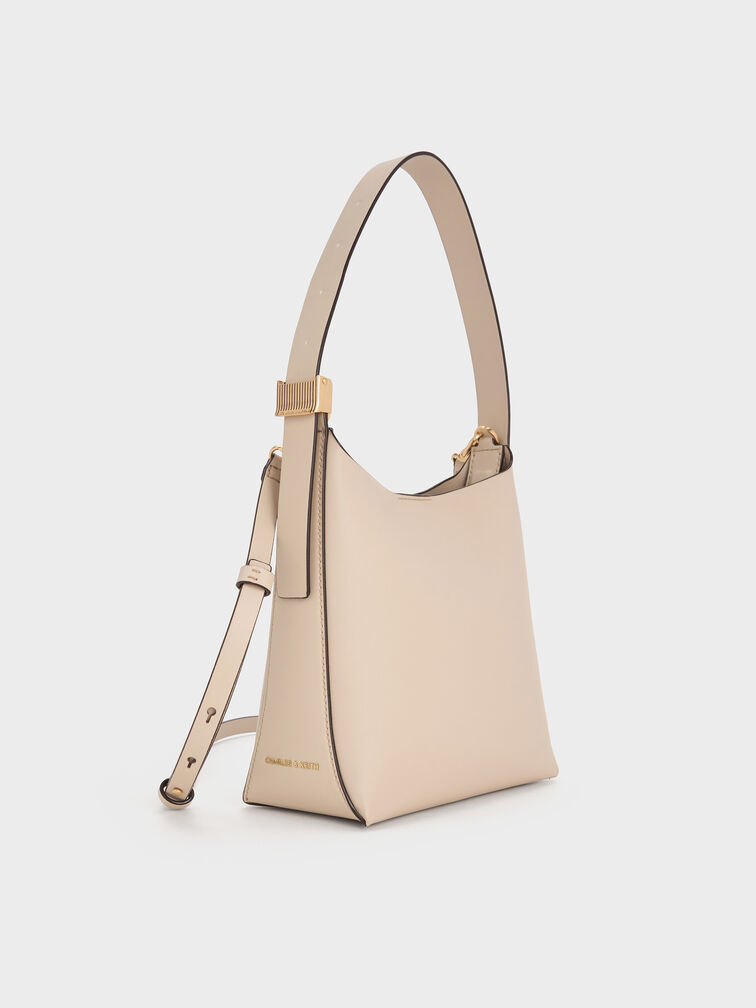 Edna Bucket Bag, Oat, hi-res