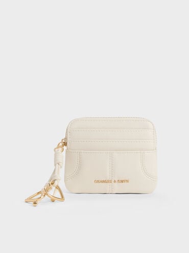 V&iacute; đựng thẻ Ciara Top-Zip, Kem, hi-res