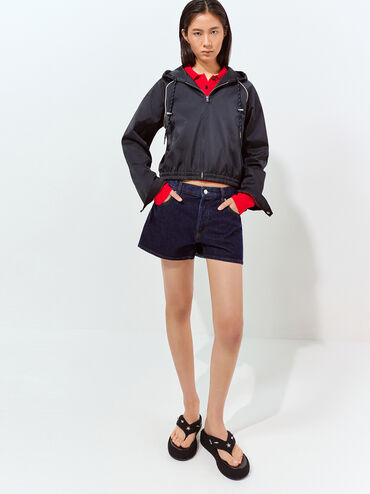 D&eacute;p kẹp đế xuồng Tweed Beach, Đen họa tiết, hi-res