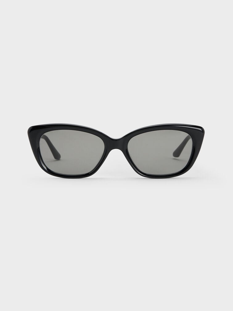 Maeva Cat-Eye Sunglasses, Black, hi-res
