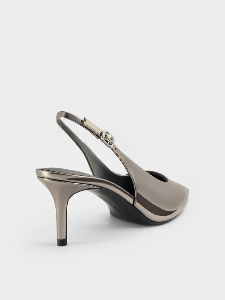 Gi&agrave;y cao g&oacute;t b&iacute;t mũi Kaia Metallic, X&aacute;m be, hi-res