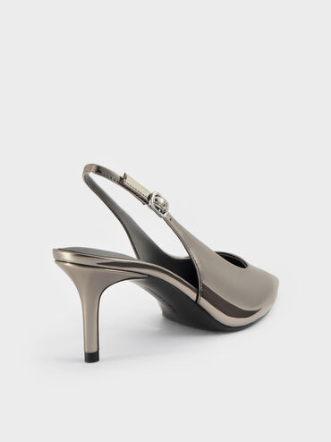 Gi&agrave;y cao g&oacute;t b&iacute;t mũi Kaia Metallic, X&aacute;m be, hi-res