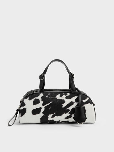 T&uacute;i x&aacute;ch d&aacute;ng d&agrave;i Vega Furry Cow-Print, Nhiều m&agrave;u, hi-res